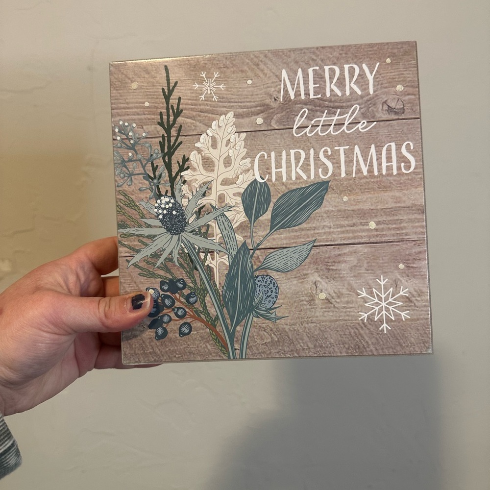 Merry Little Christmas Wooden Sign